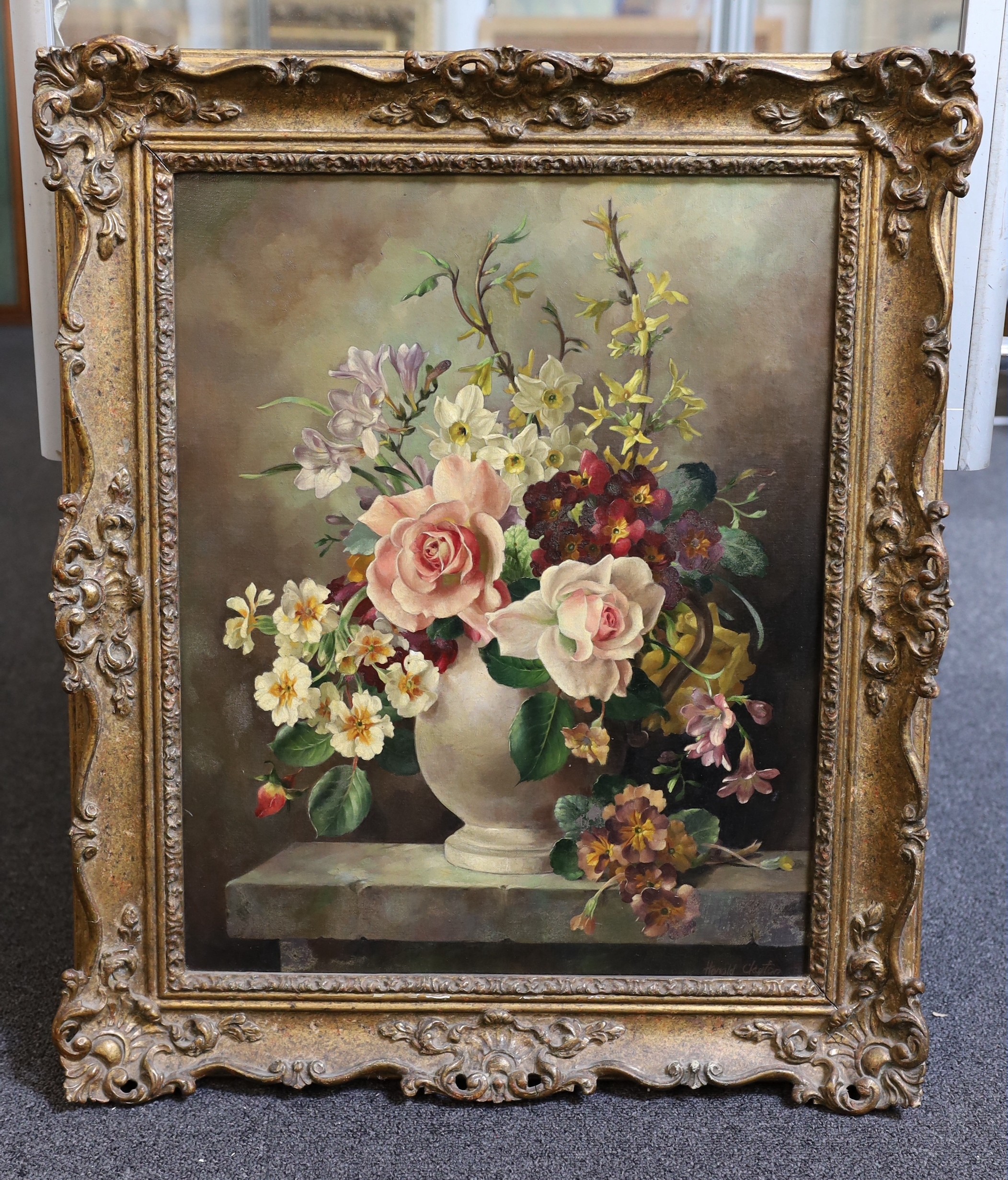 Harold Clayton (1896-1979), 'Flowerpiece', oil on canvas, 50 x 40cm